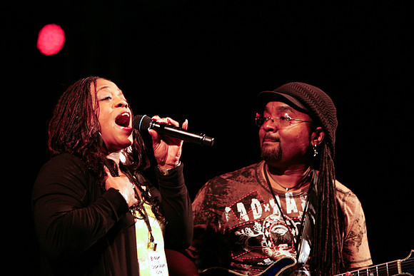 Evelyn "Champagne" King and Freddie Fox