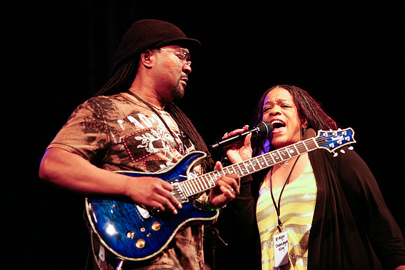 Evelyn "Champagne" King and Freddie Fox